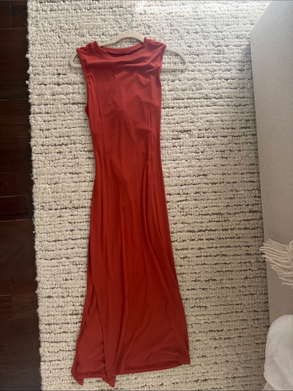 Sleeveless Rust Red Maxi Dress - Elegant Bodycon Slip